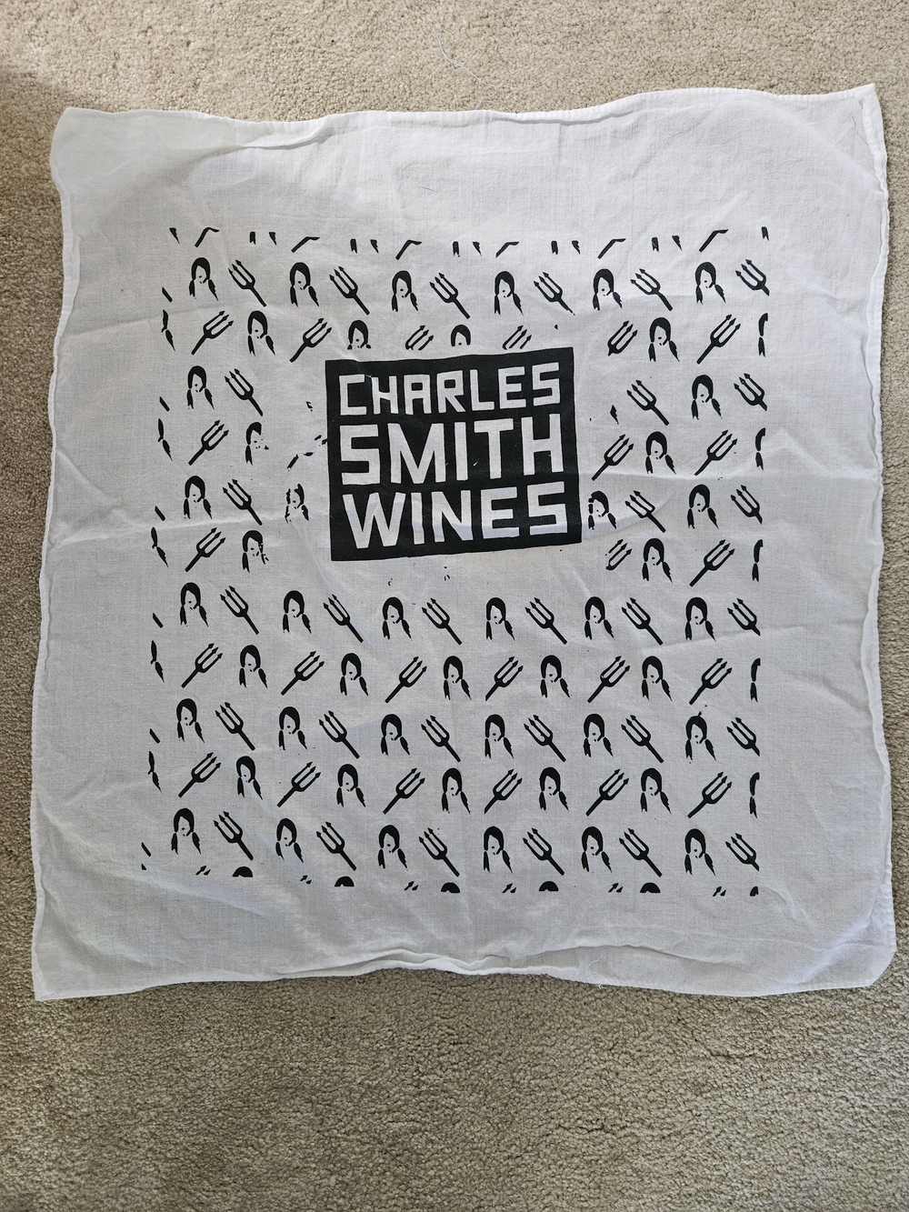 Charles Smith Wines Black And White Collectable Bandana
